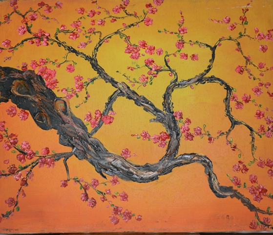 Tranh Sơn Dầu Đào Xuân